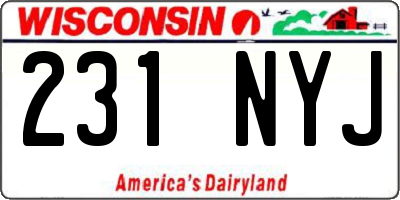 WI license plate 231NYJ