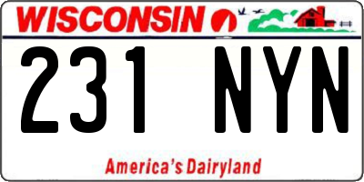 WI license plate 231NYN