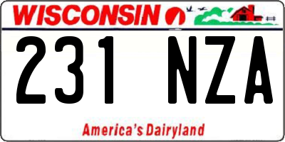 WI license plate 231NZA