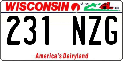 WI license plate 231NZG