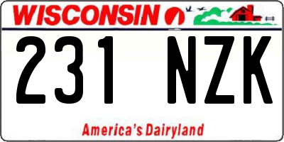 WI license plate 231NZK