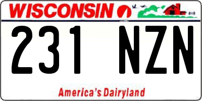 WI license plate 231NZN