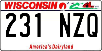WI license plate 231NZQ