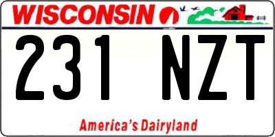 WI license plate 231NZT