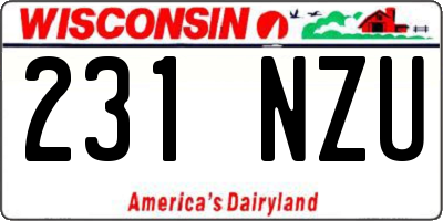 WI license plate 231NZU