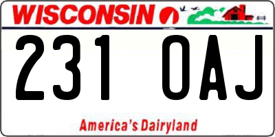 WI license plate 231OAJ