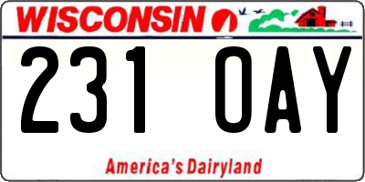 WI license plate 231OAY