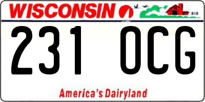 WI license plate 231OCG