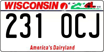 WI license plate 231OCJ