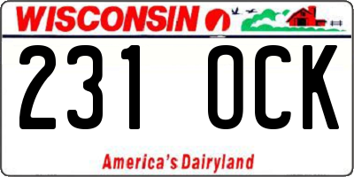 WI license plate 231OCK