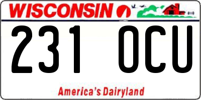 WI license plate 231OCU