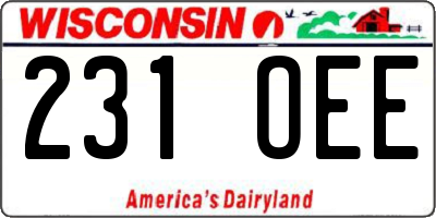 WI license plate 231OEE