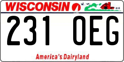 WI license plate 231OEG