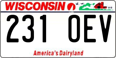 WI license plate 231OEV