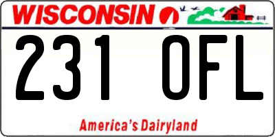 WI license plate 231OFL