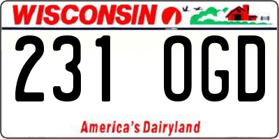 WI license plate 231OGD