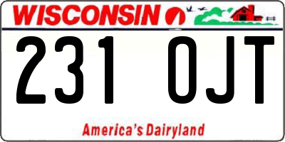 WI license plate 231OJT