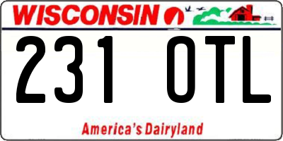 WI license plate 231OTL