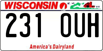 WI license plate 231OUH
