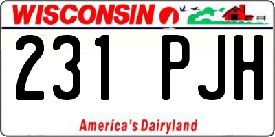 WI license plate 231PJH