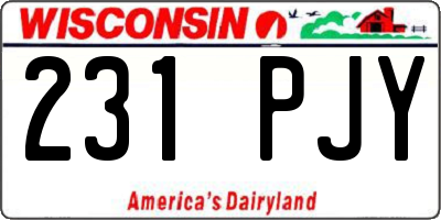 WI license plate 231PJY