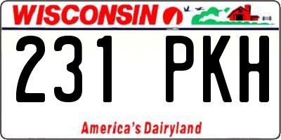 WI license plate 231PKH