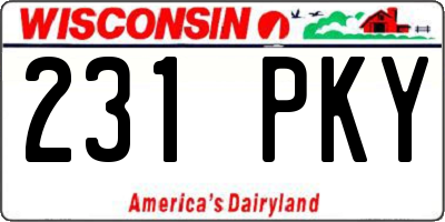 WI license plate 231PKY