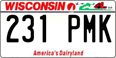 WI license plate 231PMK