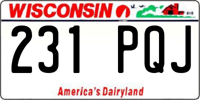 WI license plate 231PQJ