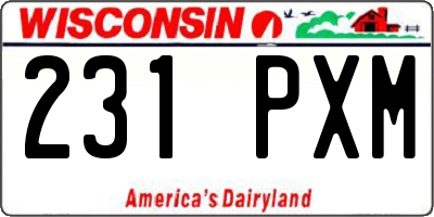 WI license plate 231PXM