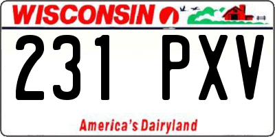WI license plate 231PXV