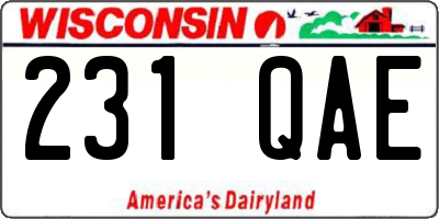 WI license plate 231QAE