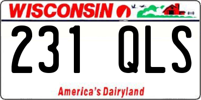 WI license plate 231QLS