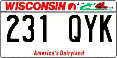 WI license plate 231QYK