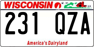 WI license plate 231QZA
