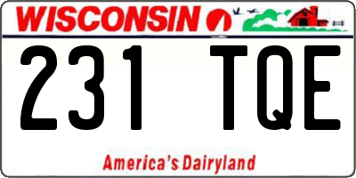WI license plate 231TQE