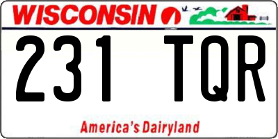 WI license plate 231TQR