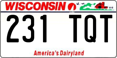 WI license plate 231TQT