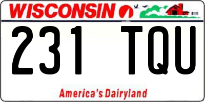 WI license plate 231TQU