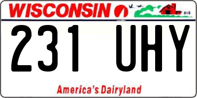 WI license plate 231UHY