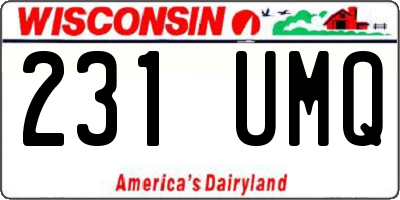 WI license plate 231UMQ