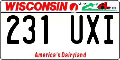 WI license plate 231UXI