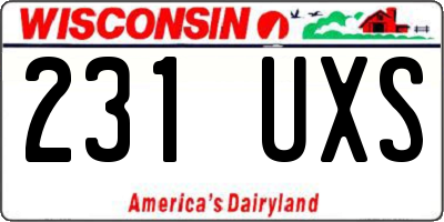 WI license plate 231UXS