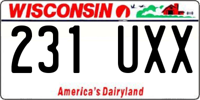 WI license plate 231UXX