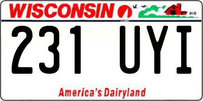 WI license plate 231UYI