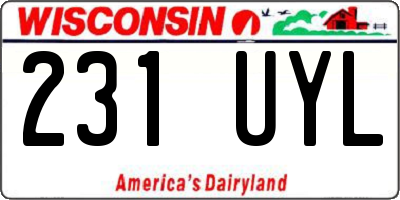 WI license plate 231UYL