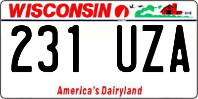 WI license plate 231UZA