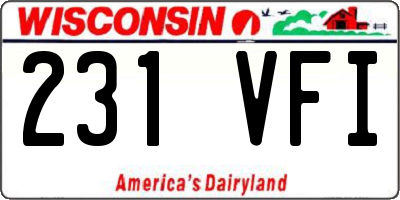 WI license plate 231VFI