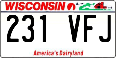 WI license plate 231VFJ
