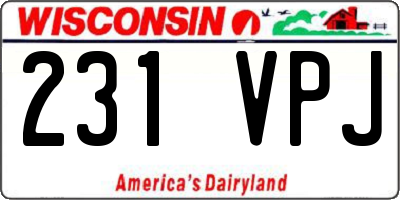 WI license plate 231VPJ